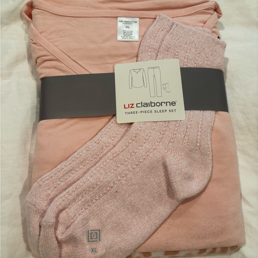 Liz Claiborne Pink 3-Piece Sleep Set